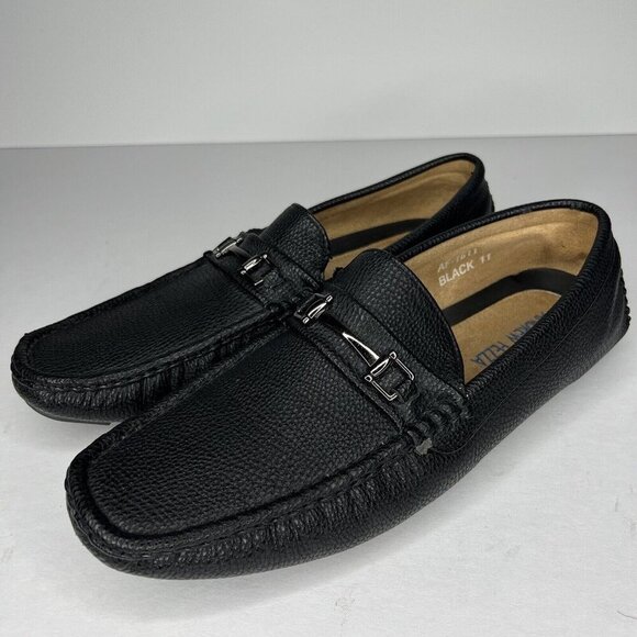 Andrew Fezza Black Driving Loafers Mens Size 11 Slip-On...